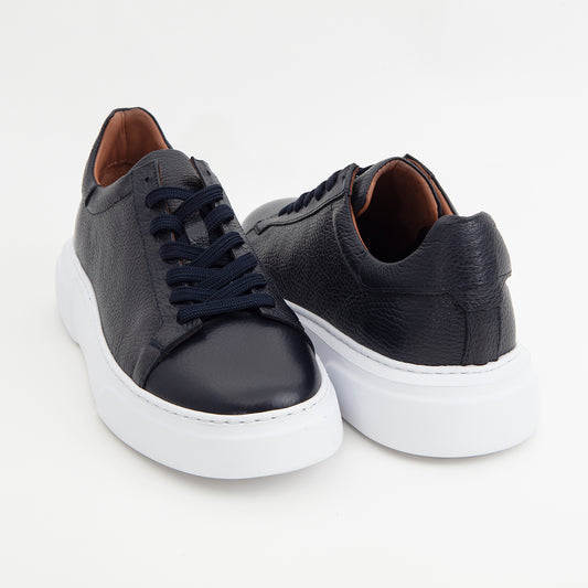 Hakiki Deri Lacivert Erkek Sneaker