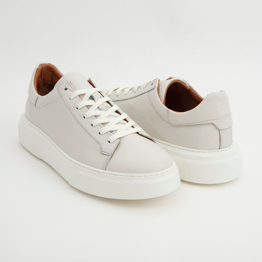 Hakiki Deri Bej Erkek Sneaker